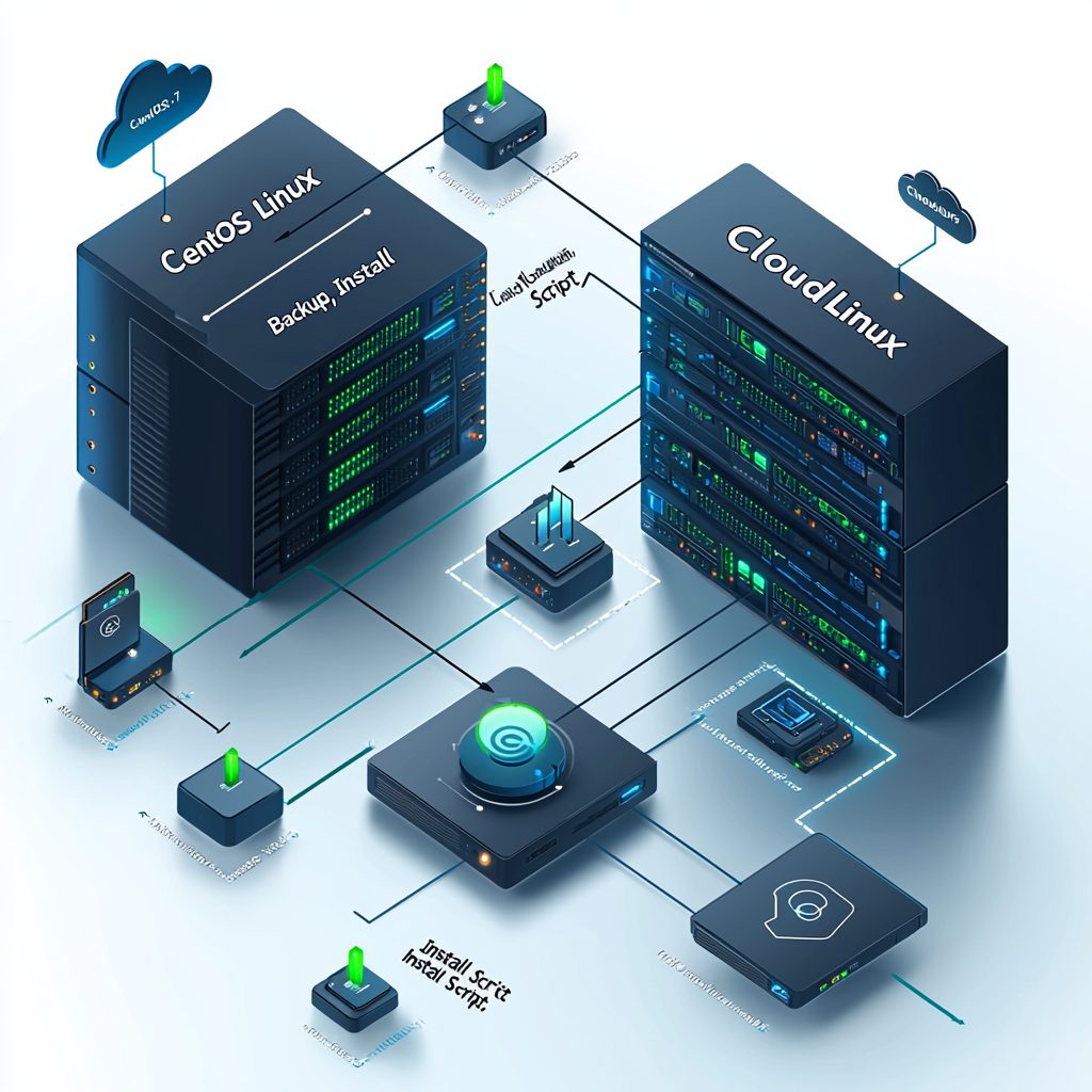 the transition process from CentOS 7 to CloudLinux