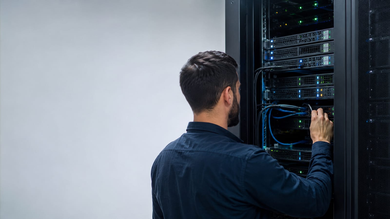 Administrator validating attached eBPF activity through server status lights and hardware monitoring